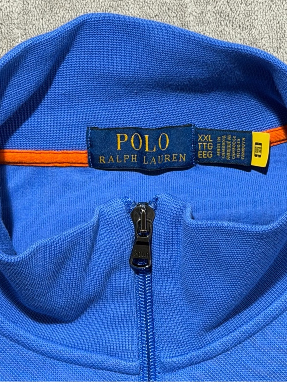 Polo Ralph Lauren Double Knit Mesh Track Jacket XXL Retail $148 Color Block Blue - Picture 3 of 7
